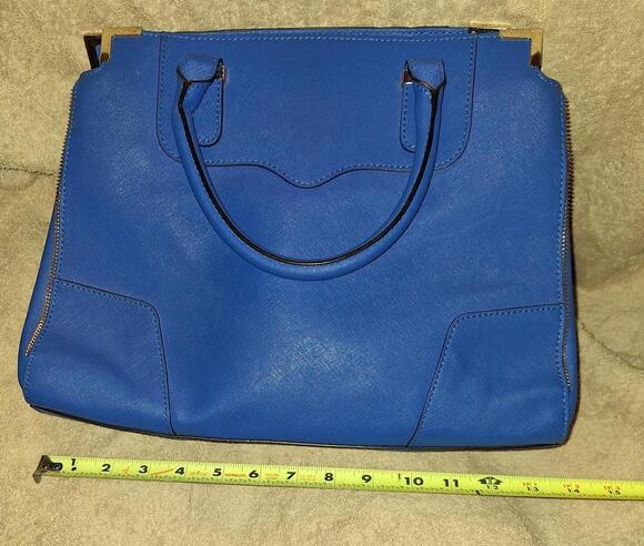 Rebecca Minkoff Blue Leather Amorous Satchel Crossbody Bag - Picture 5 of 12